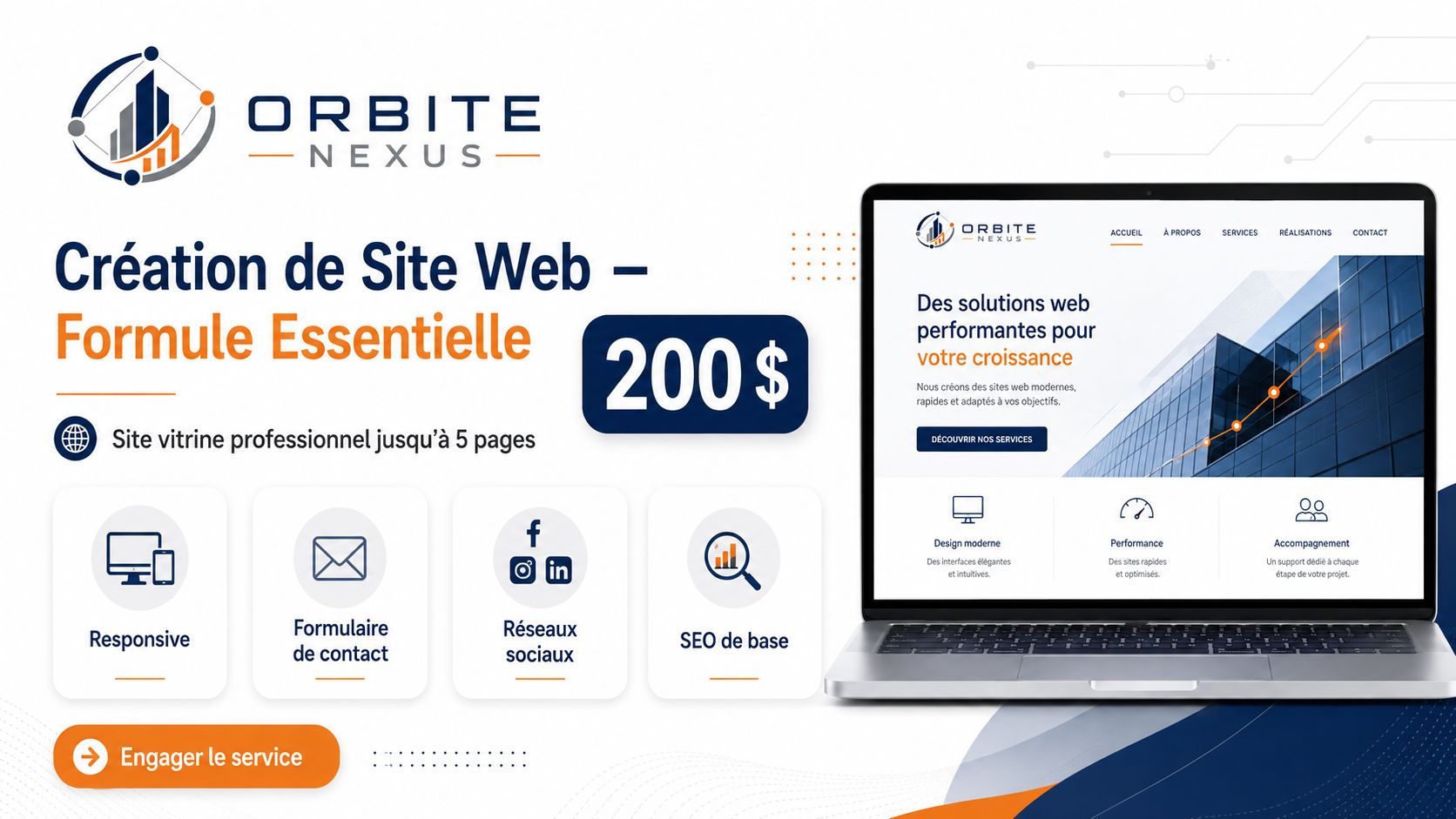 Transformez Votre Présence En Ligne: Service Création de Site Web – Formule Essentielle