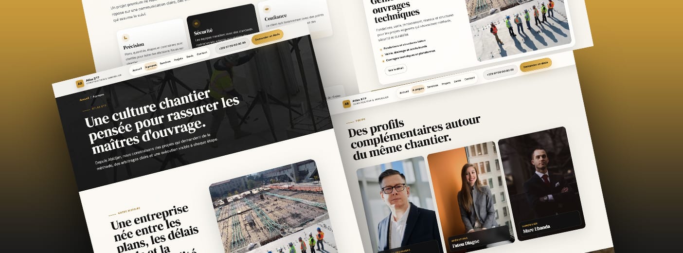 Atlas BTP - Template HTML Premium pour Entreprise de Construction & Immobilier