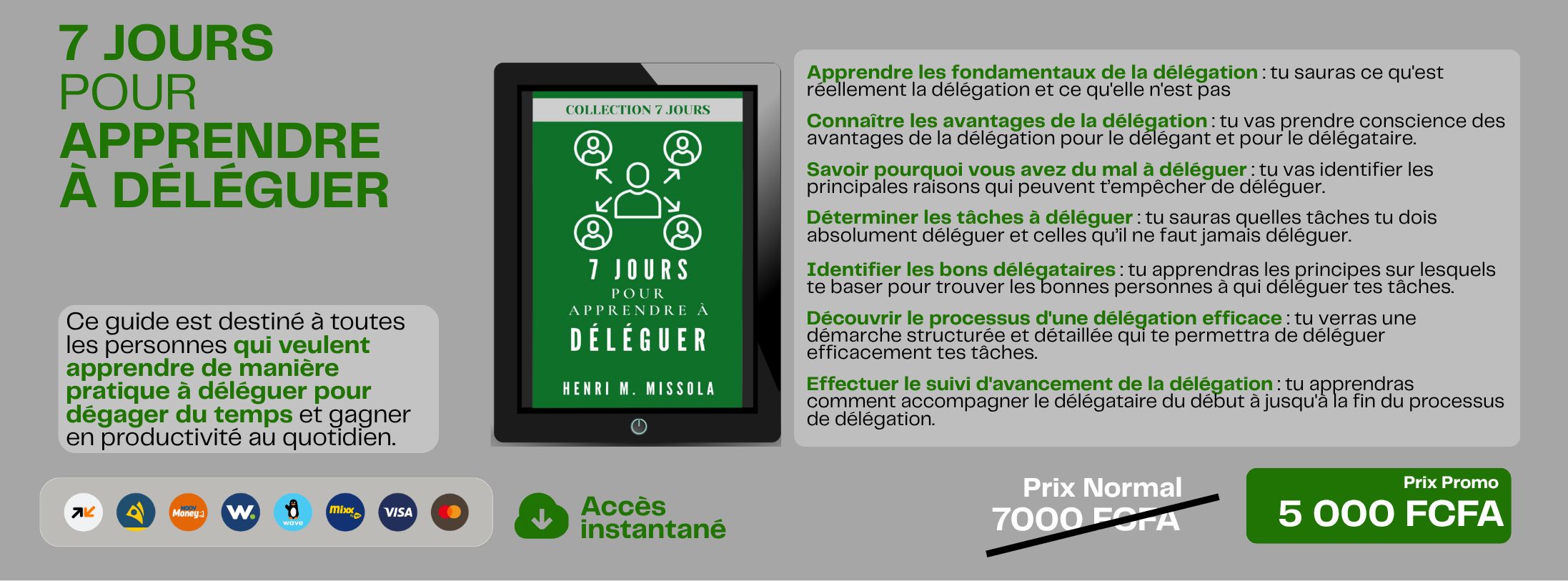 Ebook - 7 JOURS pour APPRENDRE à DÉLÉGUER