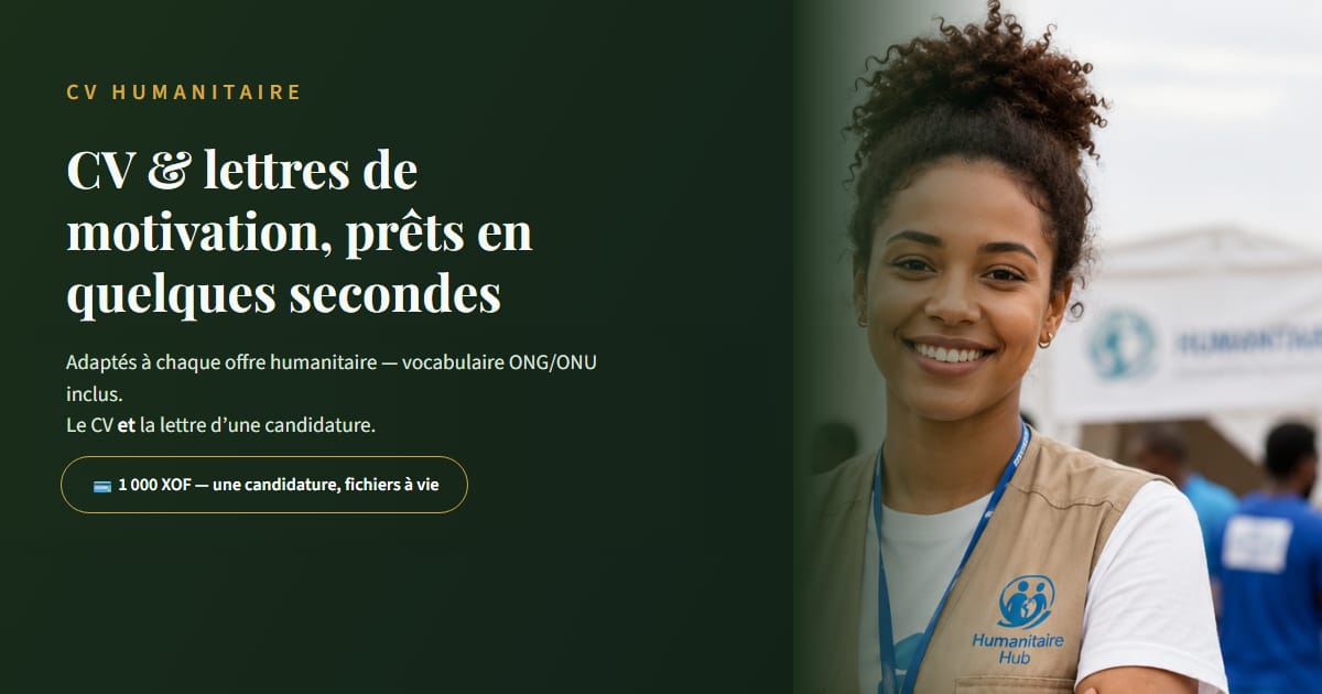 1 candidature — CV & Lettre de motivation