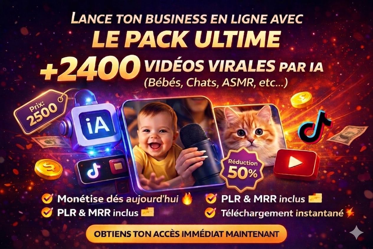LANCE TON BUSINESS EN LIGNE AVEC LE PACK ULTIME