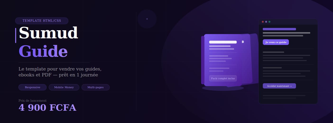 📘 Lance ta page de vente de guide ou d'ebook en une journée — sans coder une seule ligne