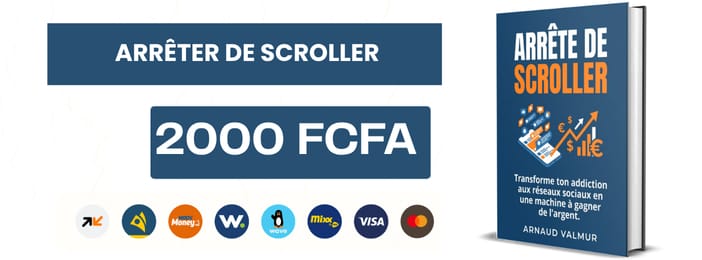 ARRÊTE DE SCROLLER Transforme ton addiction aux réseaux sociaux en une machine à gagner de l'argent.