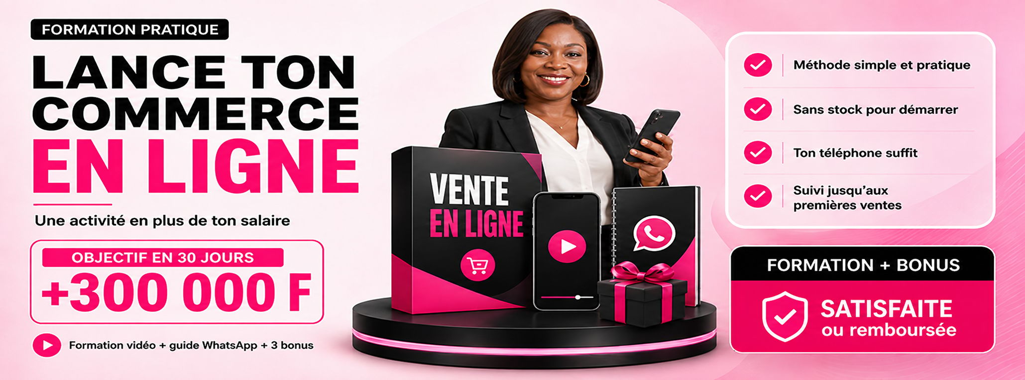 Challenge 5 jours pour lancer un commerce en ligne qui rapporte +300.000f en 30 jours