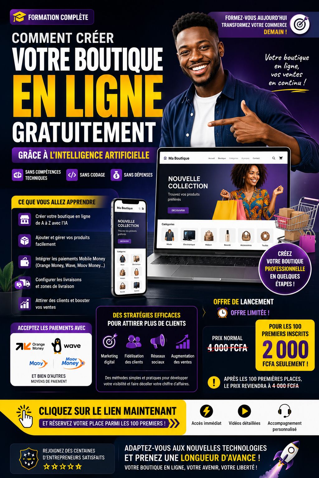 Comment créer votre boutique en ligne gratuitement grâce à l'intelligence artificiel.