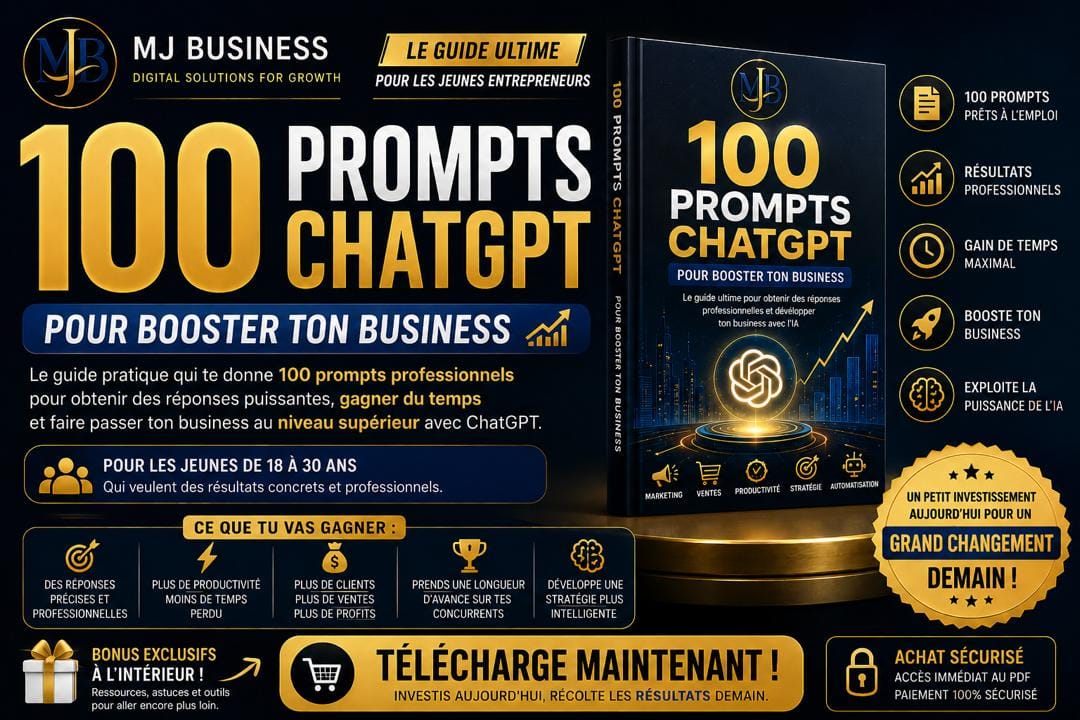 Boostez votre business en 100 prompts ChatGPT – Guide complet