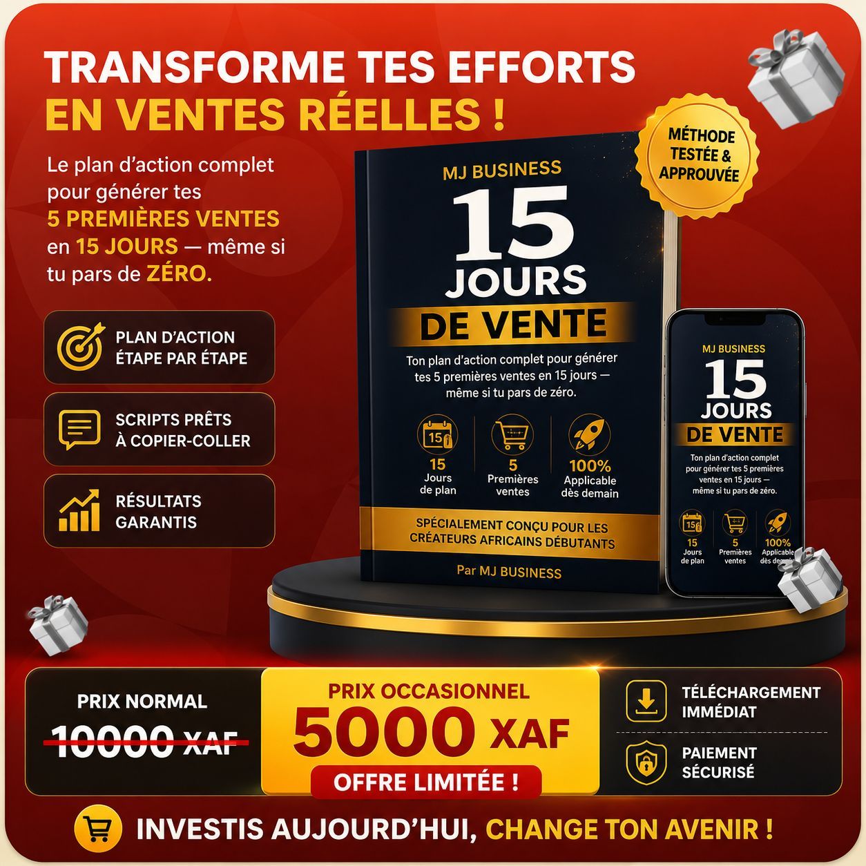 Kit 15 jours de vente - Plan d'action | MJ BUSINESS