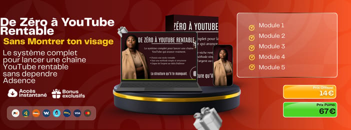 DE ZÉRO À YOUTUBE RENTABLE sans montrer ton visage