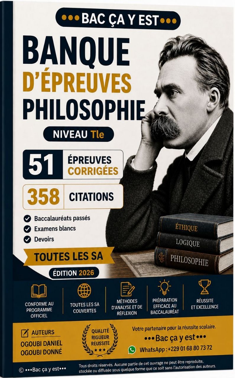 BANQUE D'ÉPREUVES CORRIGÉES EN PHILOSOPHIE ( 𝗮𝘃𝗲𝗰 𝗰𝗼𝗿𝗿𝗶𝗴𝗲𝘀 𝘁𝘆𝗽𝗲𝘀)
