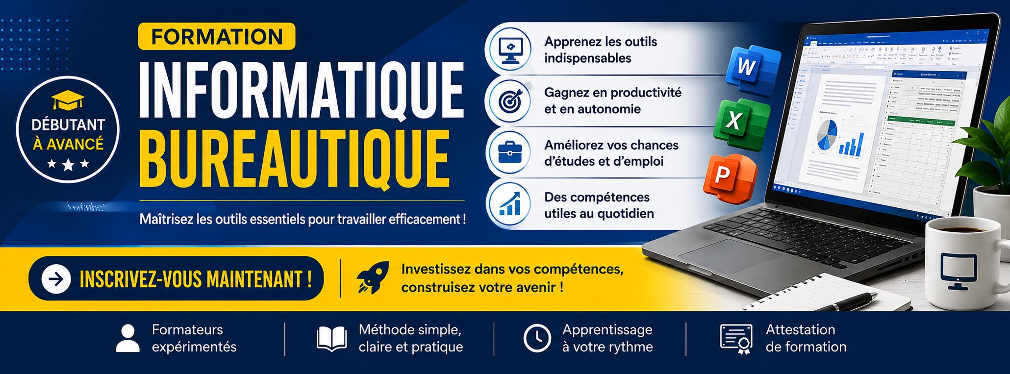 FORMATION BUREAUTIQUE COMPLÈTE AVANCÉE