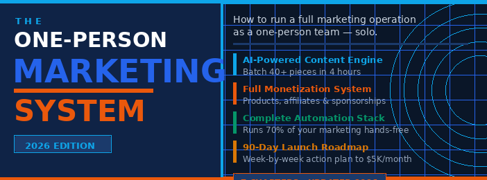 The one person marketing system 2026