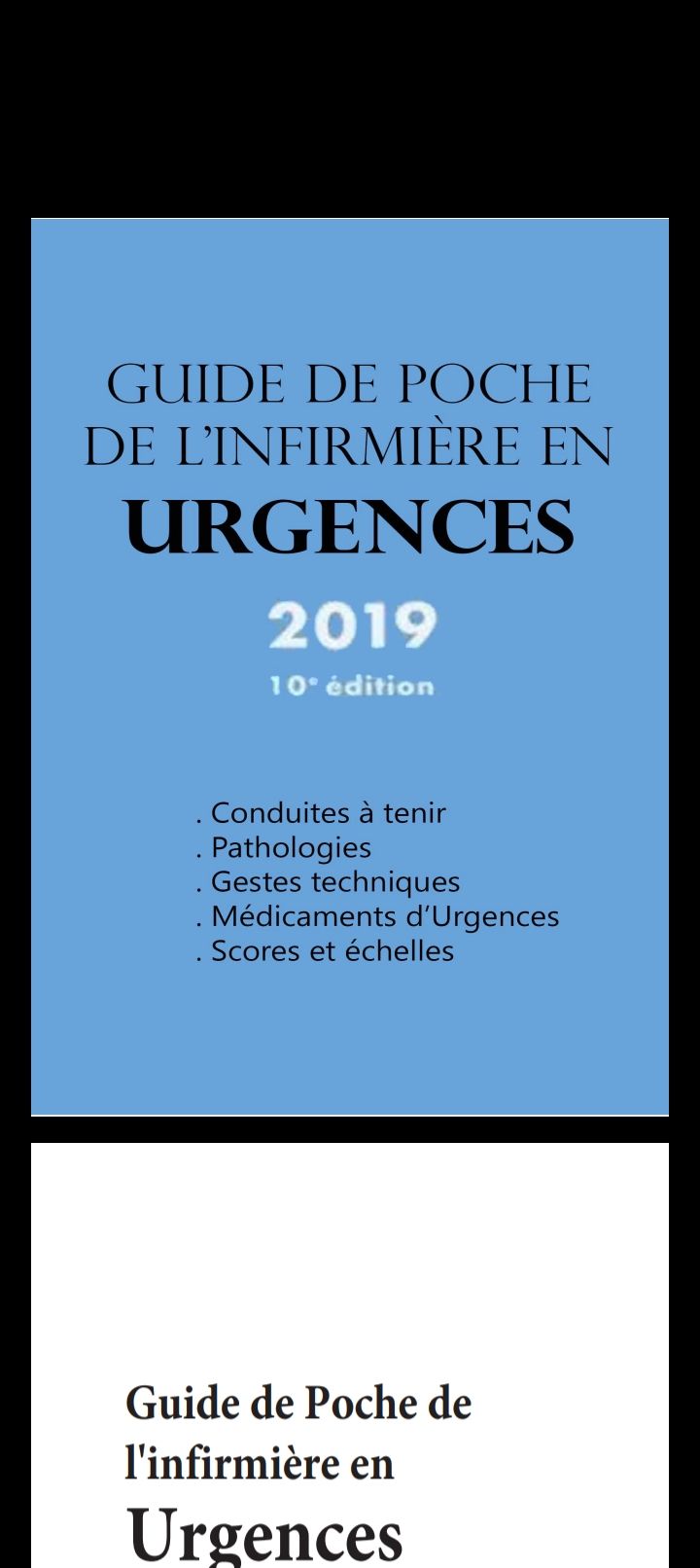 Guide de Poche de  l'infirmière en  Urgences
