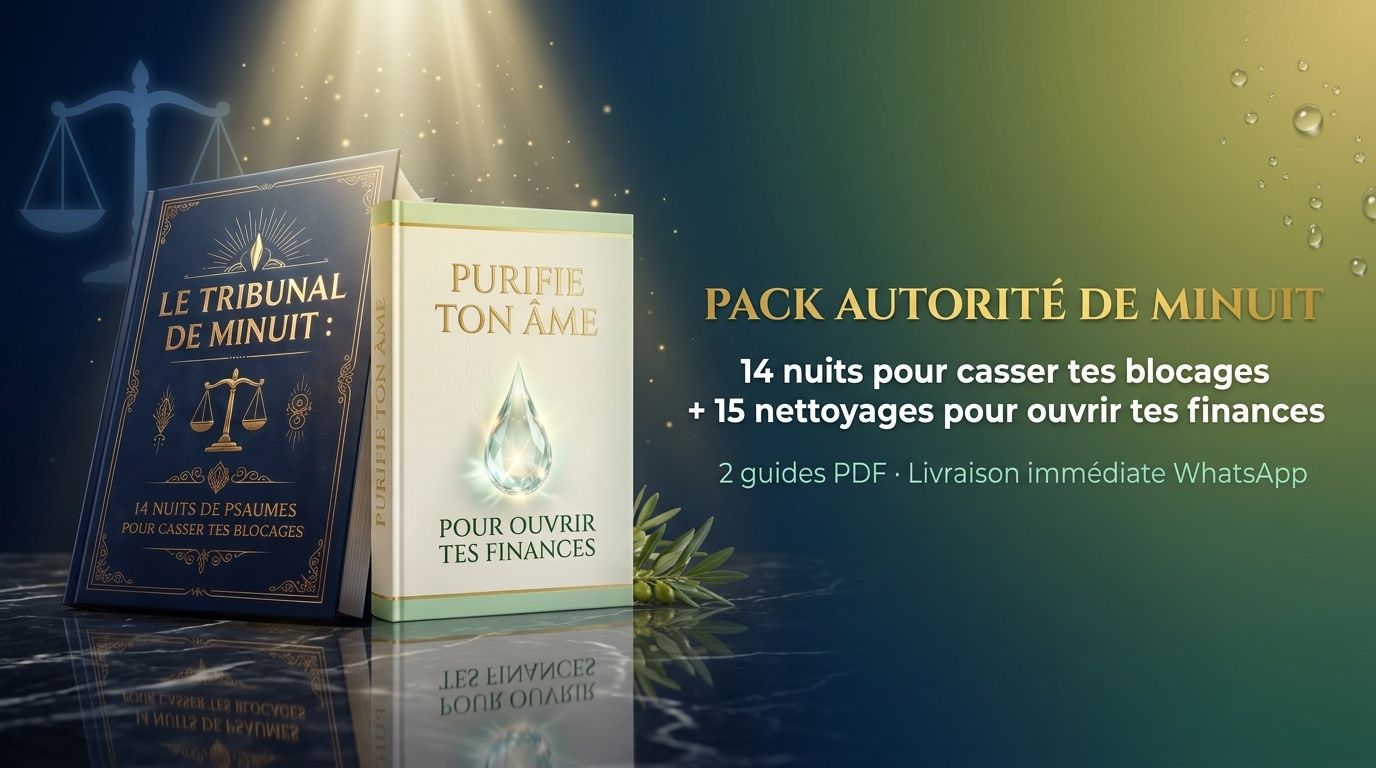 14 nuits pour casser tes blocages + 15 nettoyages pour ouvrir tes finances