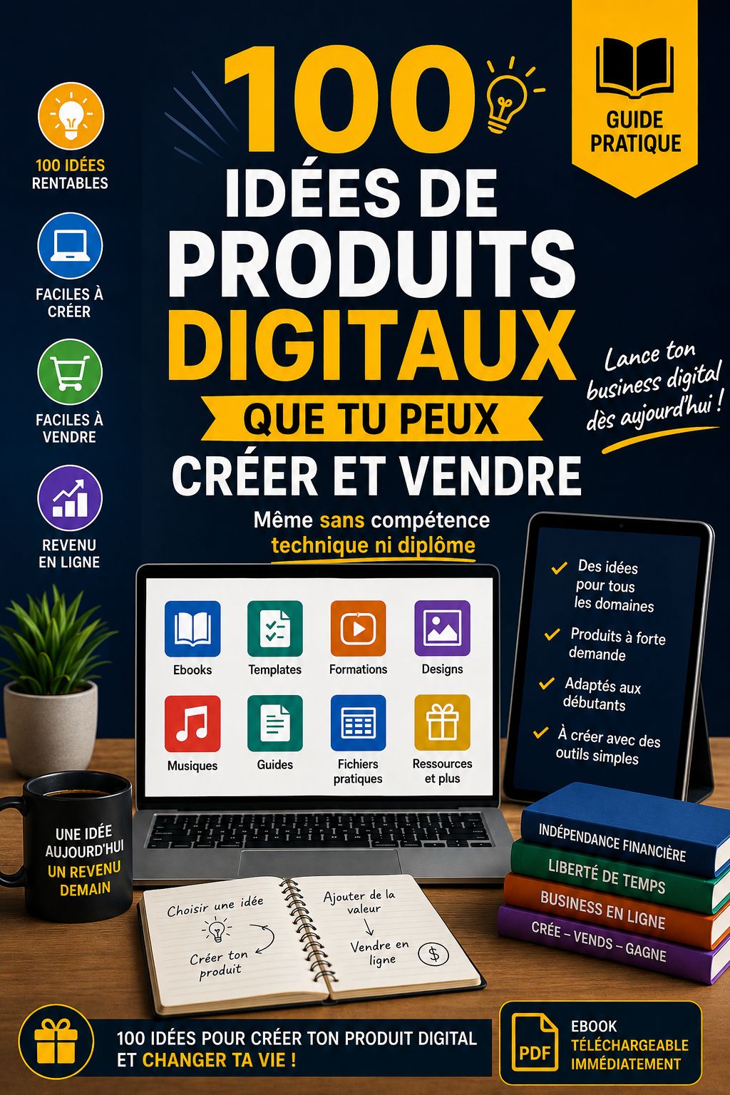 Le Guide des 100 Produits Digitaux à Vendre en Ligne