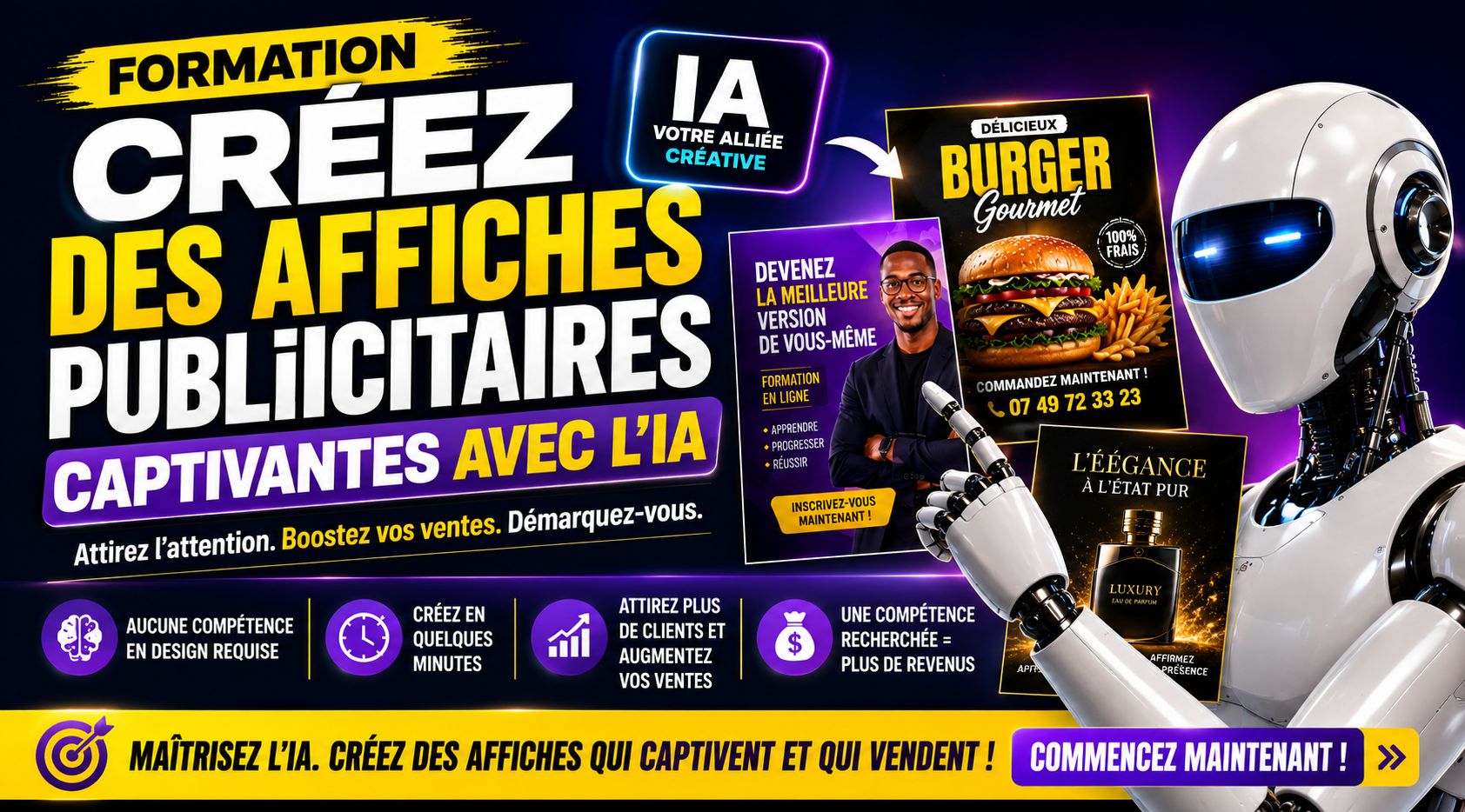 Création d'affiches publicitaire professionnel