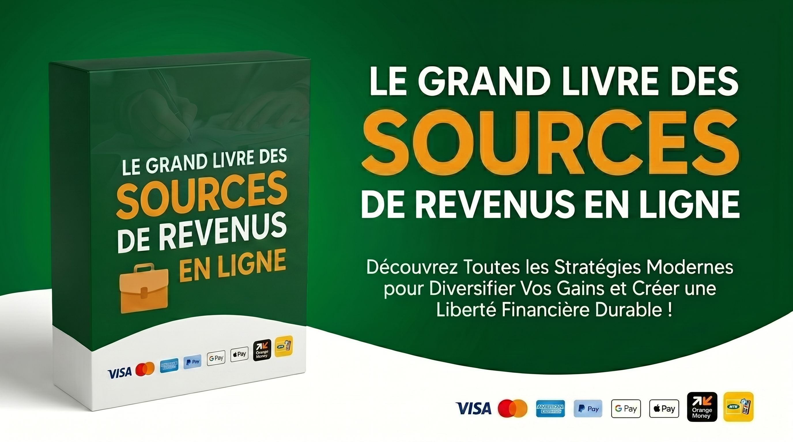 💰 Le Grand Livre des Sources de Revenus en Ligne – Multipliez vos Entrées d'Argent