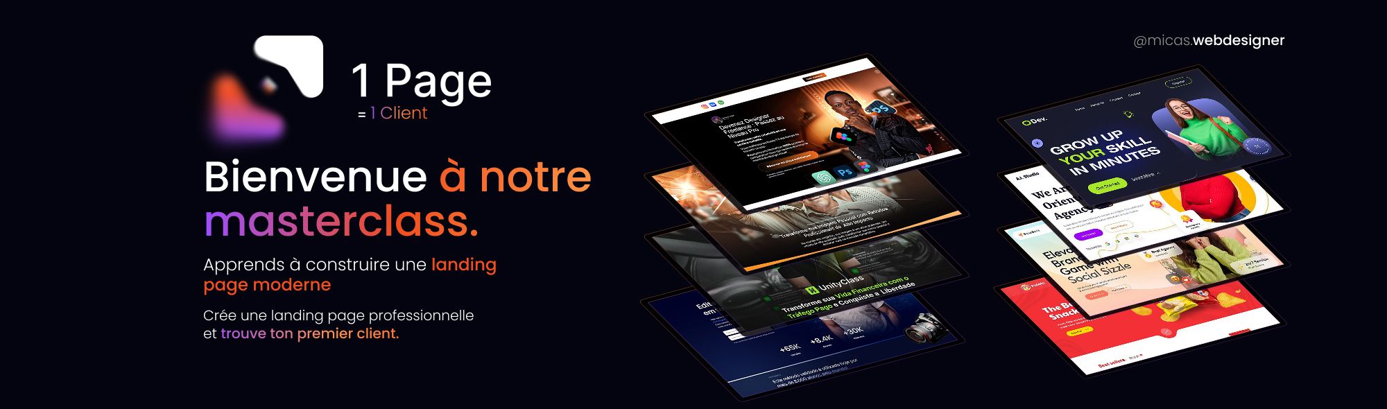 Formation Création de landing pages et Sites Web