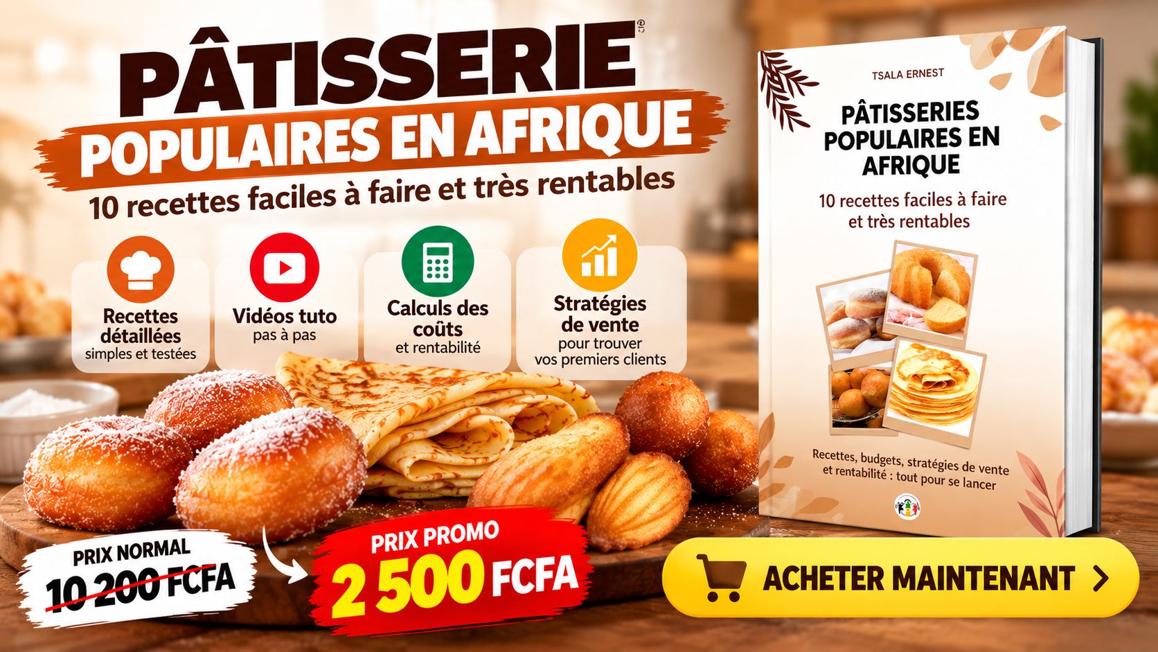 📘 Pâtisserie Populaire en Afrique – 10 recettes faciles très rentables