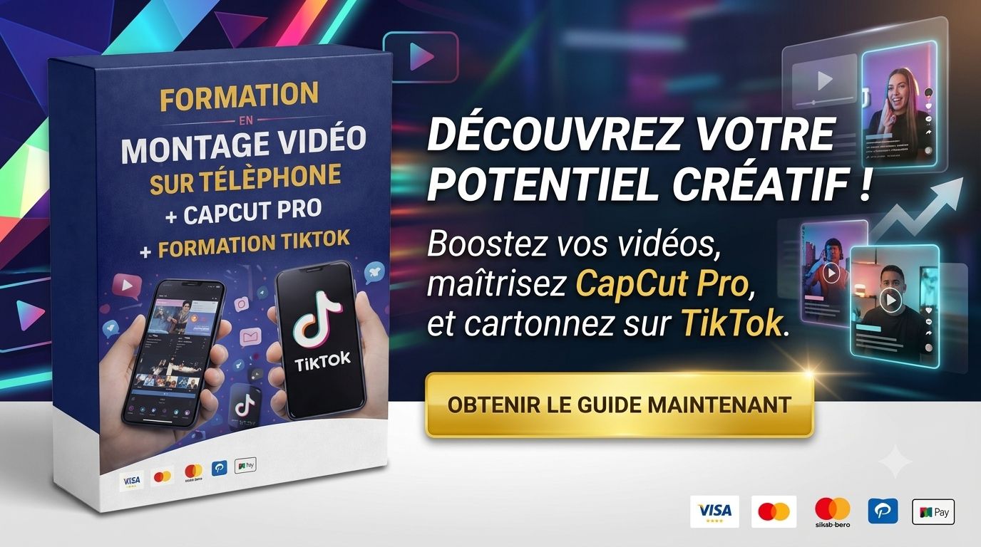 FORMATION MONTAGE VIDÉO SUR TÉLÉPHONE + CAPCUT PRO + FORMATION TIKTOK