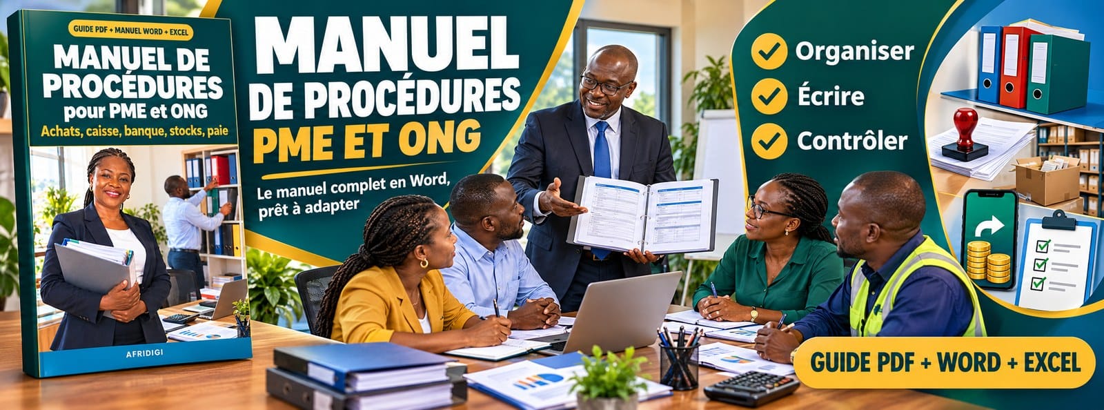 Manuel de procédures PME et ONG : modèle Word complet, formulaires et guide