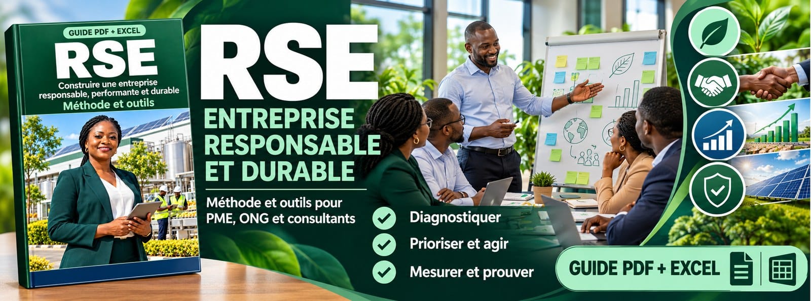 RSE : construire une entreprise responsable et durable (Guide + outils Excel)