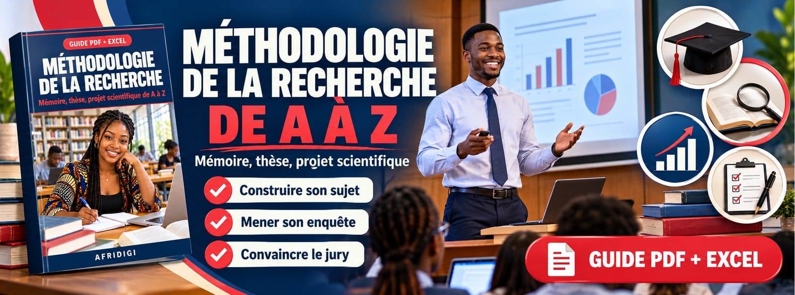 Méthodologie de la recherche : réussir mémoire et thèse de A à Z (Guide + Excel)