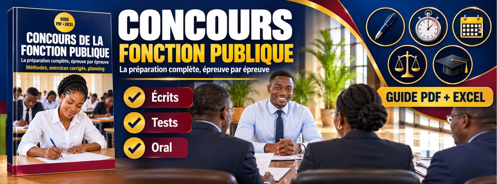 Concours de la fonction publique : la préparation complète + Excel