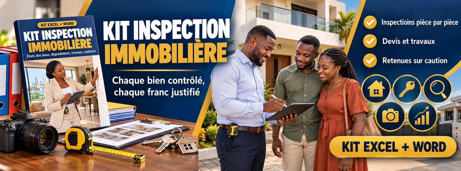 Kit Inspection Immobilière : états des lieux, dégradations, travaux et cautions