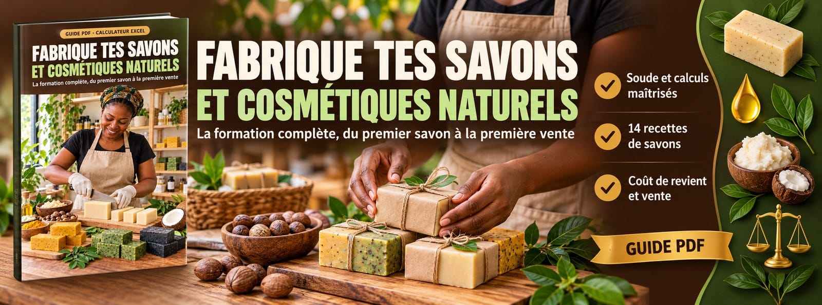 Fabrique tes savons et cosmétiques naturels : la formation complète