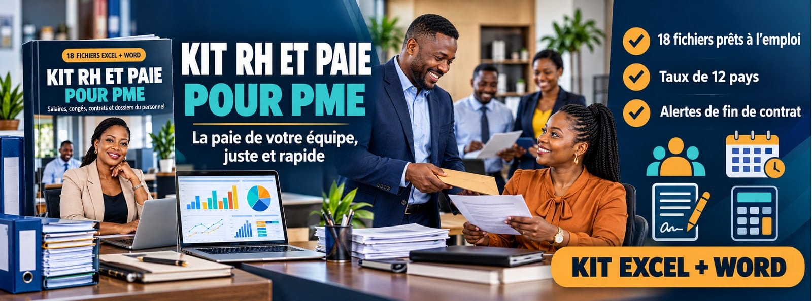 Kit RH et Paie pour PME : salaires, congés, contrats et dossiers du personnel