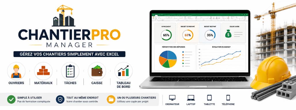 ChantierPRO MANAGER — Gérez vos chantiers simplement