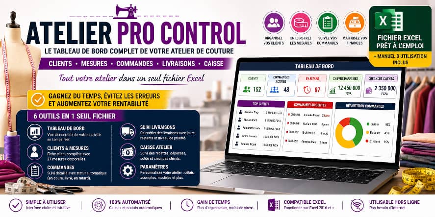 CoutureProManager — Gérez vos clients, commandes et livraisons sans cahier