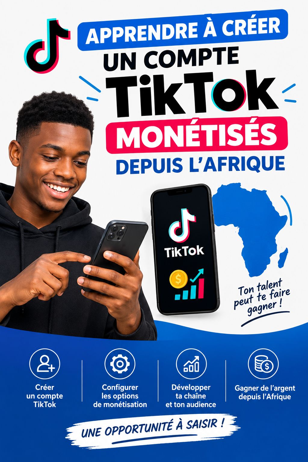 Video complète Voici comment créer un compte monétiser depuis l’Afrique