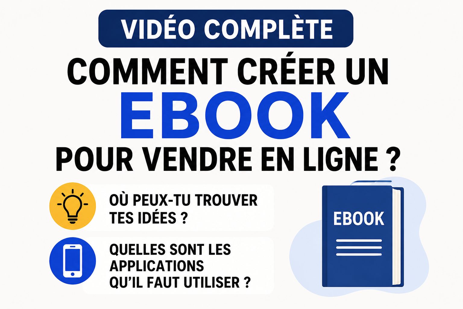 Voici une vidéo montrant comment créer un ebook et le vendre en ligne.