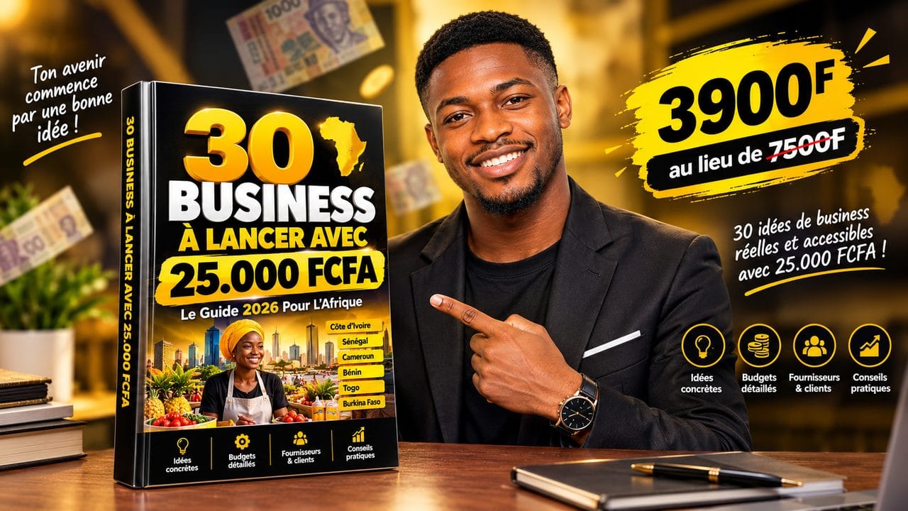 30 BUSINESS À LANCER AVEC 25 000 FCFA-Guide 2026