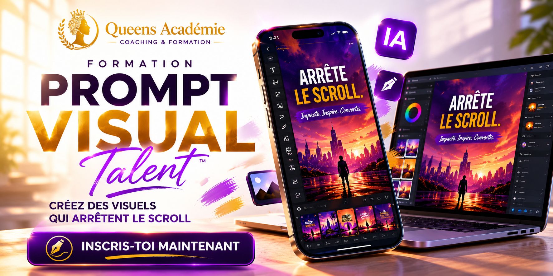 Prompt Visual Talent: Formation création des visuels et affiches avec l'IA