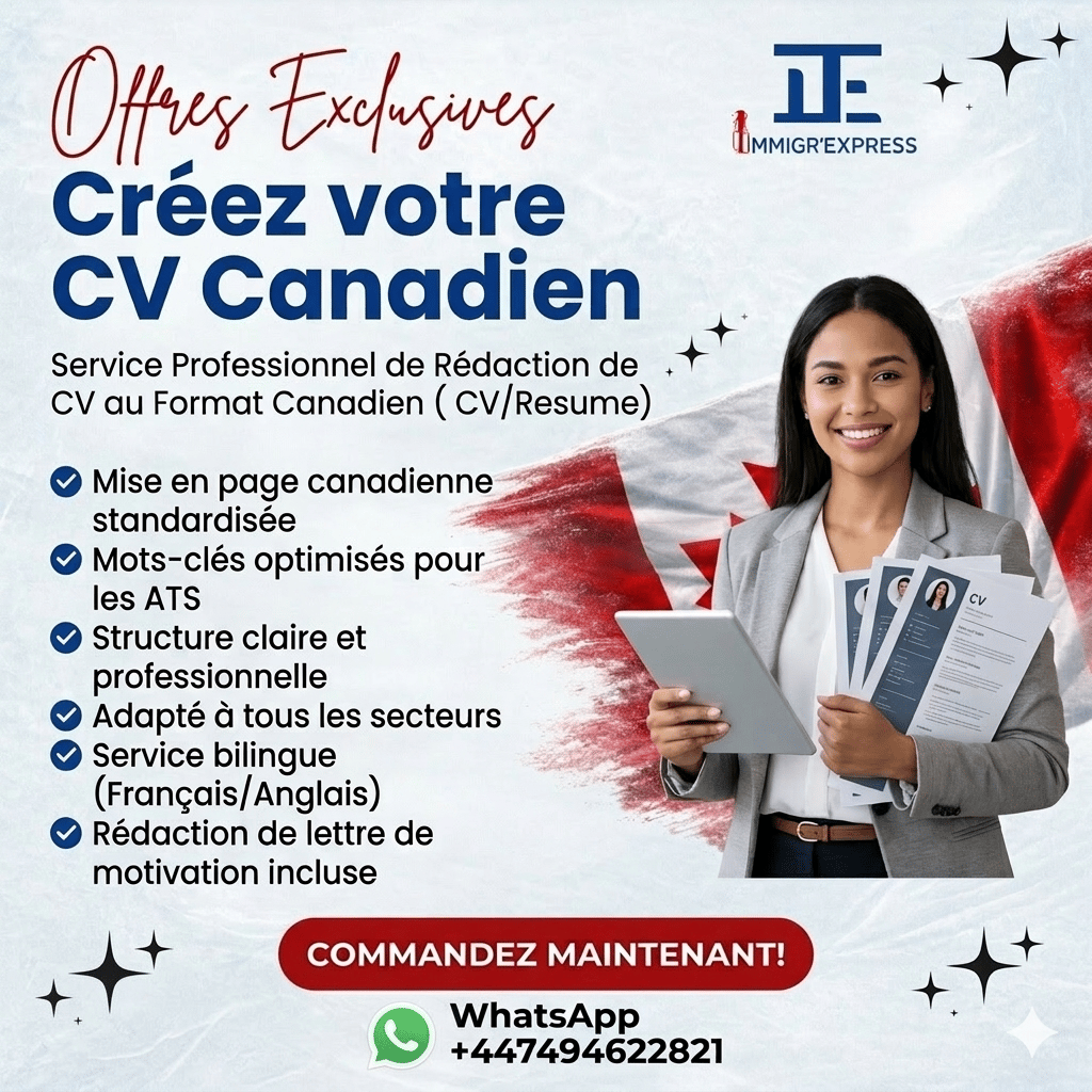 CV Bilingue au standard canadien