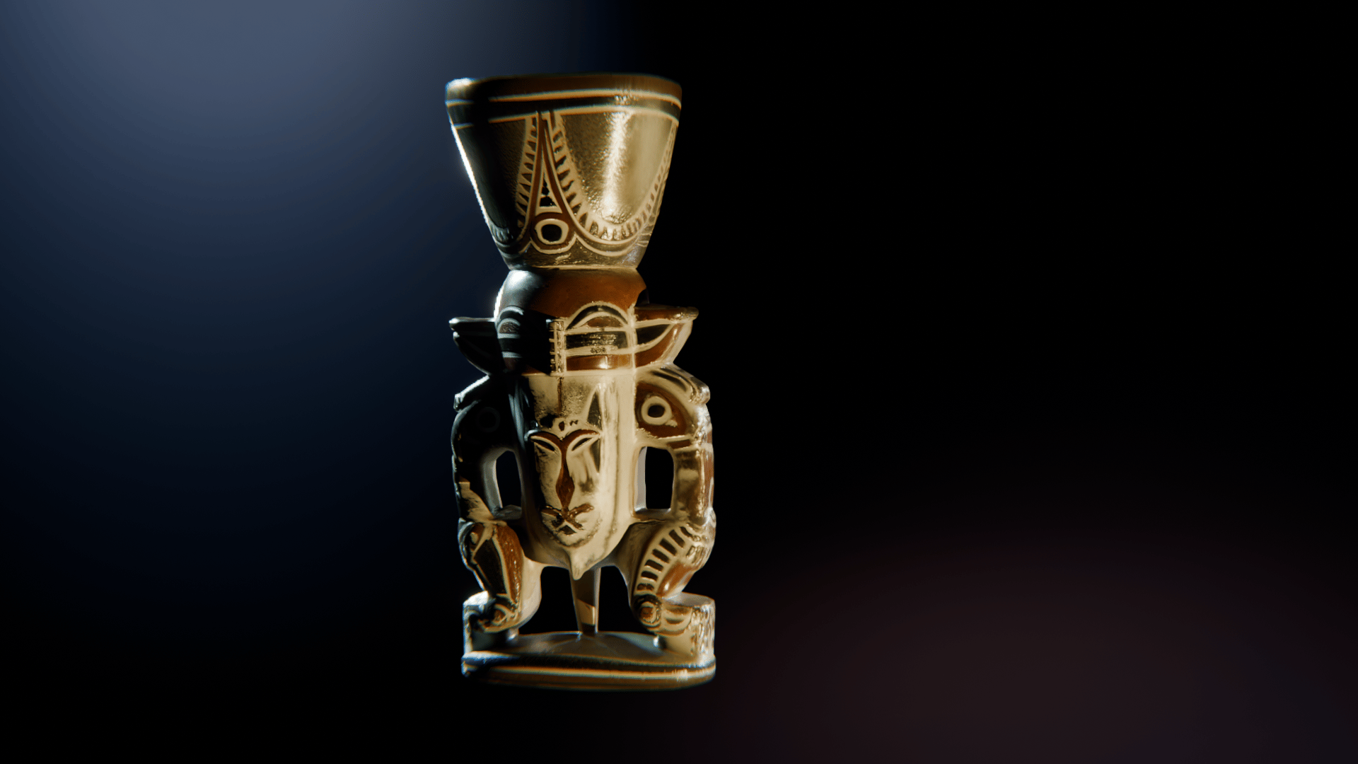 Tam-Tam Anthropomorphe Sculpté – Modèle 3D