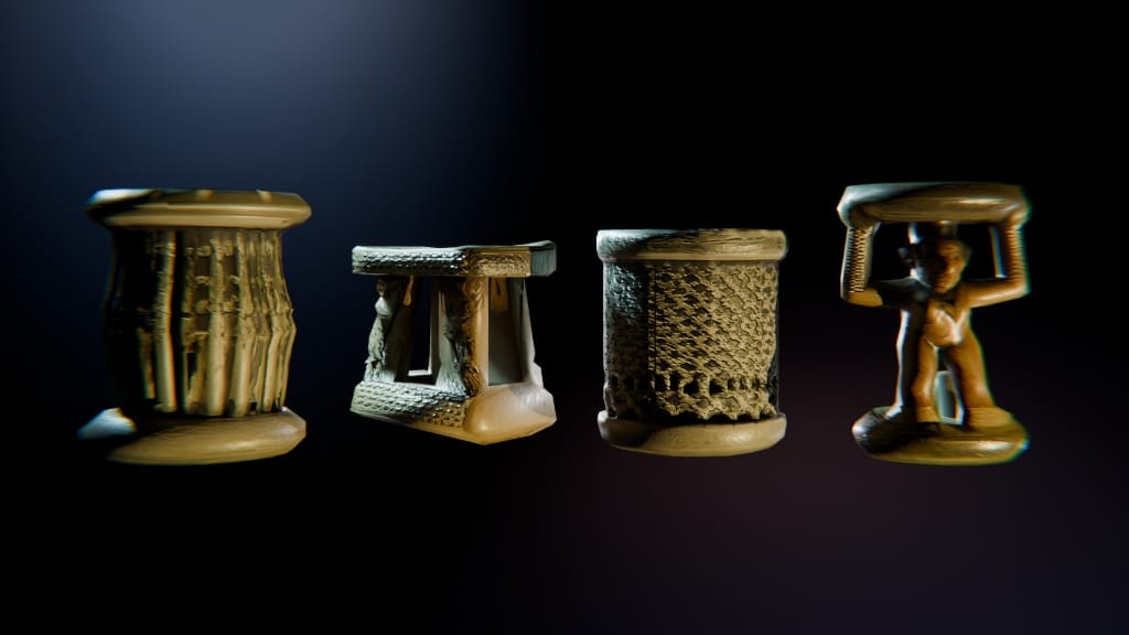Pack Tabourets (4 en 1) Royaux & Sièges Traditionnels – Modèles 3D