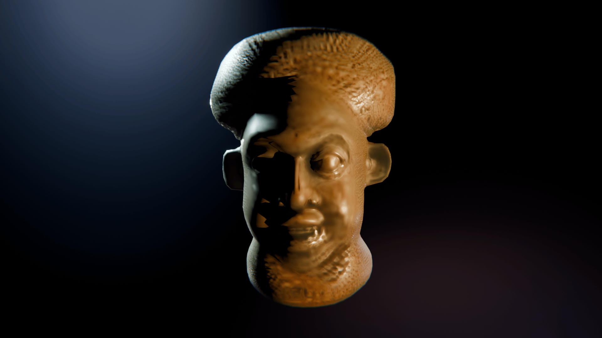 Masque Facial Royal & Buste Sculpté – Modèle 3D