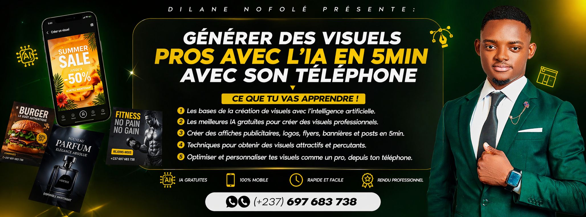 GÉNÉRER DES VISUELS PROS AVEC L’IA EN 5MIN AVEC SON TÉLÉPHONE