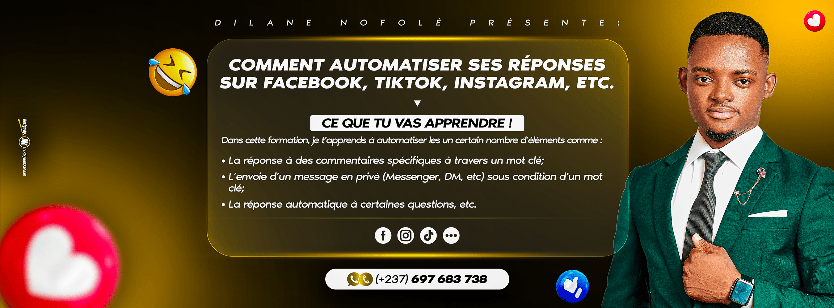 Automatisation Facebook, Instagram, TikTok, etc