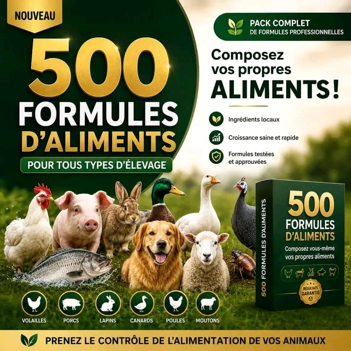Pack 500 Formules d'aliments complet en élevage