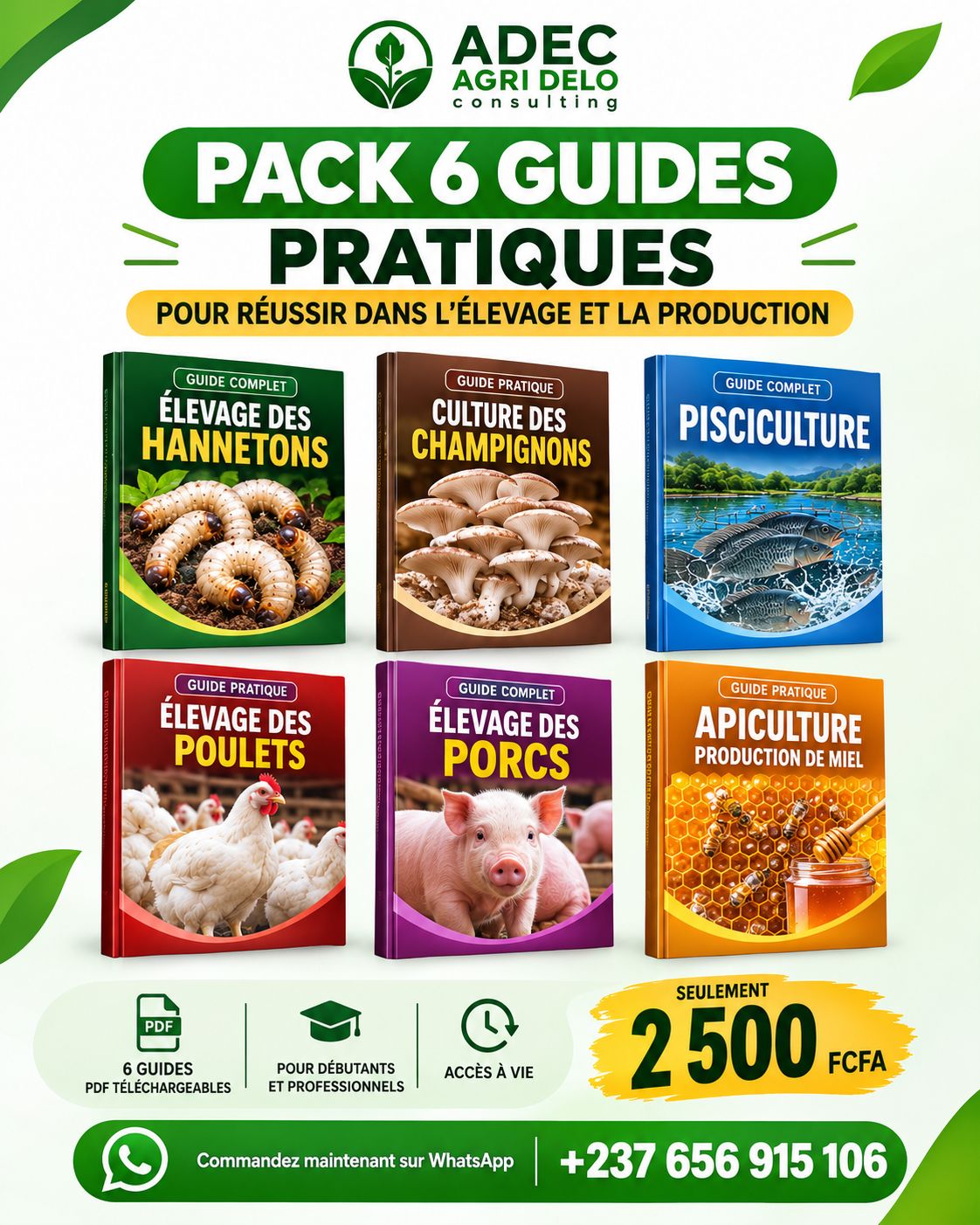 PACK 6 🔥 6 GUIDES D'elevages