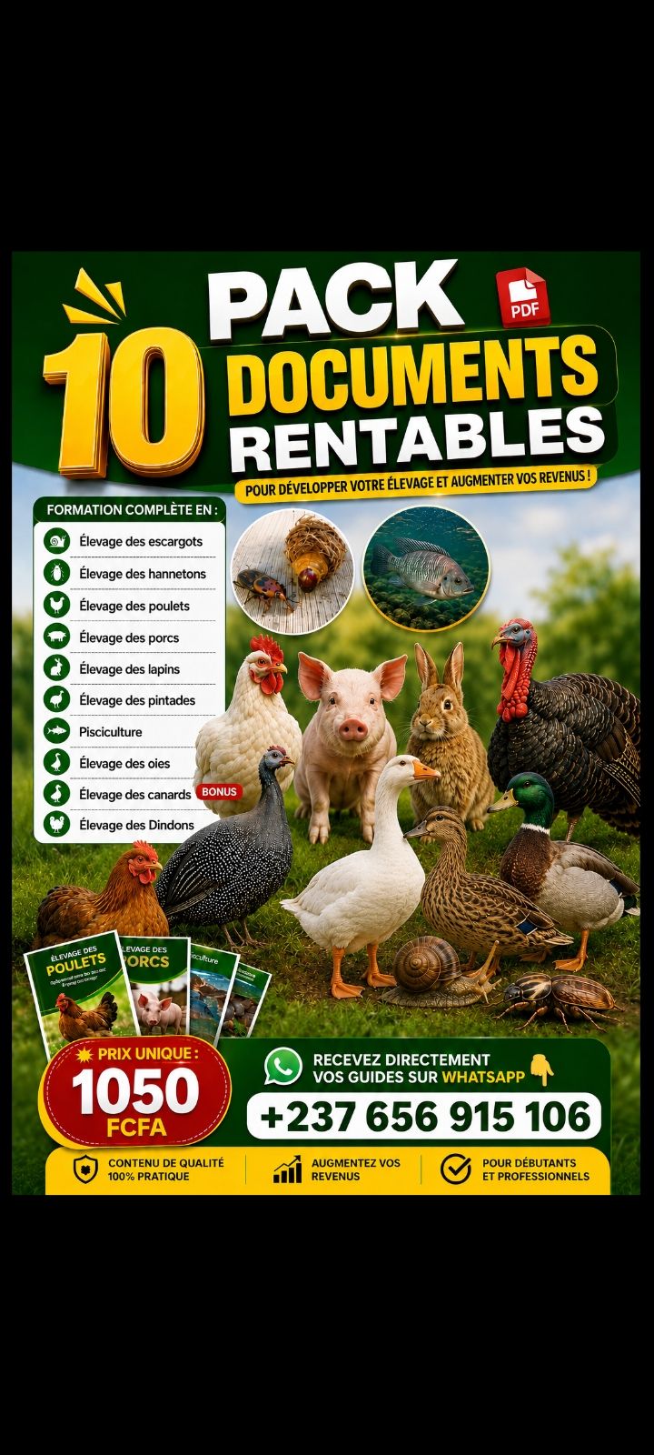 PACK 10 Documents d'élevage rentable