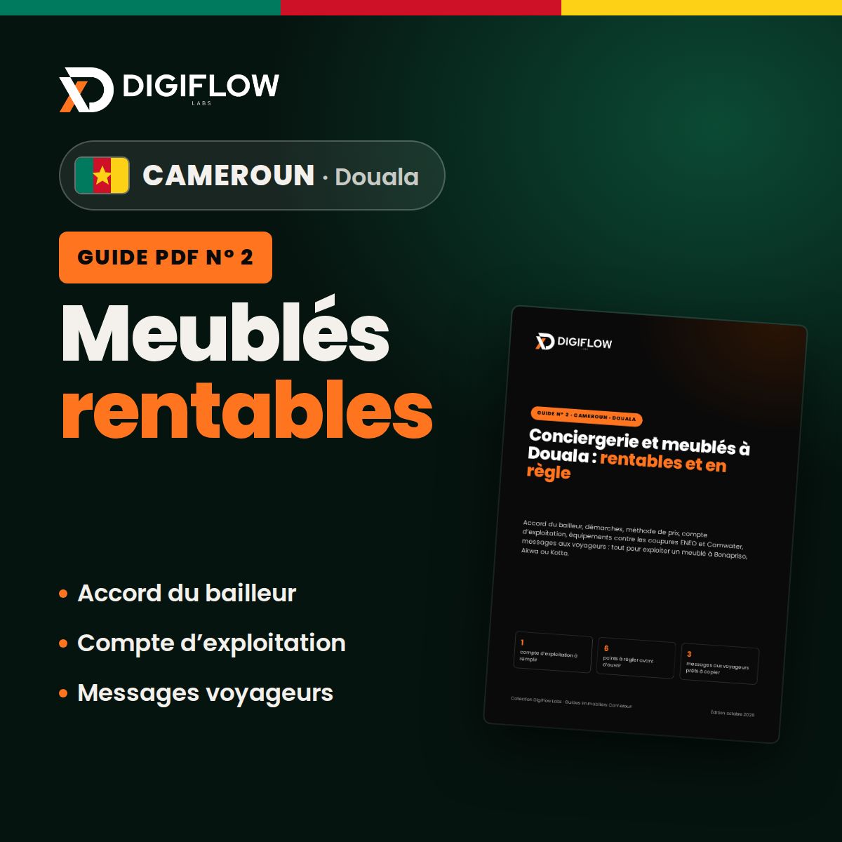 Cameroun · Conciergerie et meublés à Douala