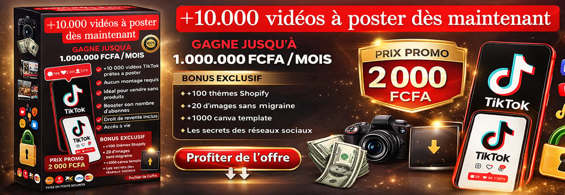 + 10 000 vidéos TikTok prêtes pour une grande visibilité  (Max de Vues)