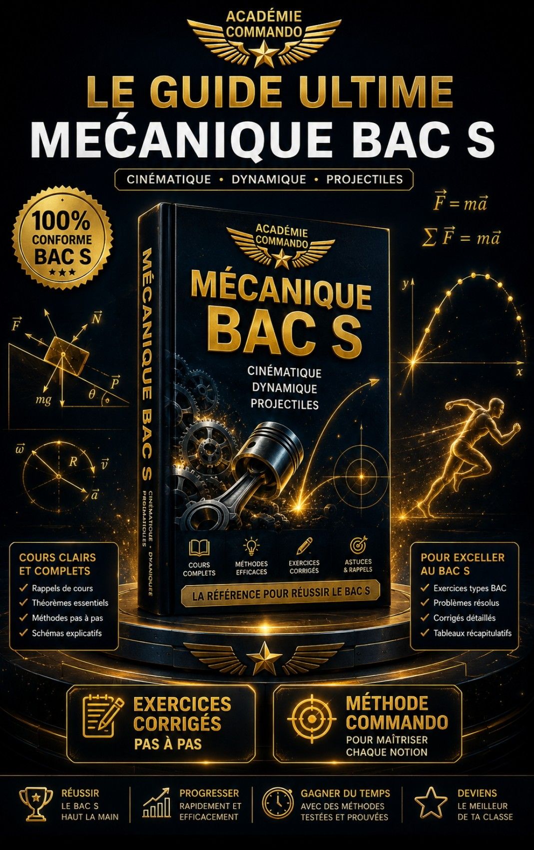 PACK COMMANDO PHYSIQUE : La Mécanique du BAC Scientifique.