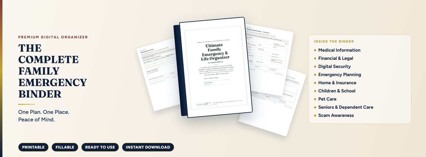 The Complete Family Emergency Binder