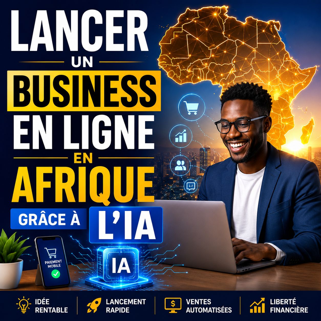 LANCER UN BUSINESS EN LIGNE EN AFRQIUE GRÂCE À L'INTELLIGENCE ARTIFICIELLE